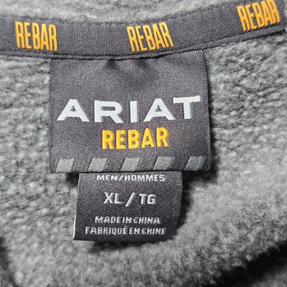 Ariat Rebar Graphic Hood Mens XL Gray Long Sleeve Hoodie Sweatshirt - Picture 5 of 8